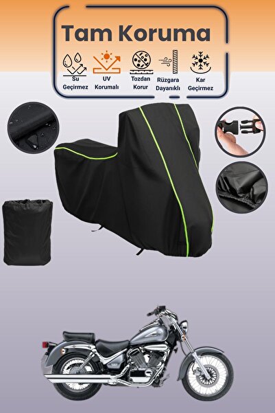 Dokaca Neo غطاء محرك متوافق مع دراجة نارية سوزوكي VL 250 إنترودر قماش مجدّل ب...