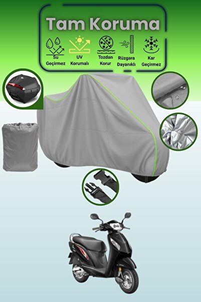 Dokaca Neo غطاء خلفي رمادي نيون قماش مجدّل متوافق مع هوندا أكتيفا 110، غطاء و...