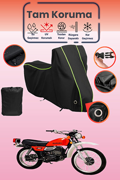 Dokaca Neo غطاء دراجة نارية متوافق مع سوزوكي TS 185، غطاء واقي من ماركة Black...