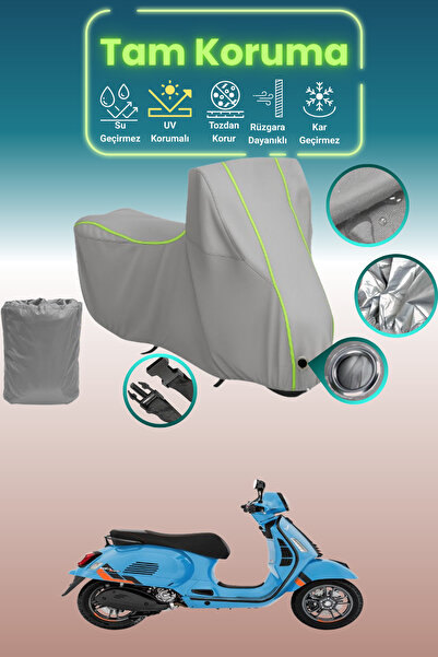 Dokaca Neo غطاء حماية رمادي نيون قماش مجدّل متوافق مع Vespa GTS Super Sport 3...