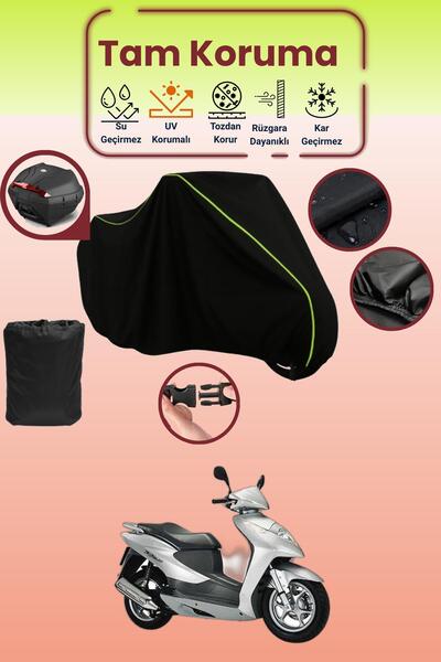 Dokaca Neo حقيبة خلفية سوداء نيون قماش مجدّل متوافقة مع هوندا ديلان 125، غطاء...