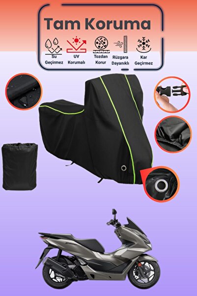 Dokaca Neo Black Neon Corded Fabric Lock Compatible Honda Pcx150 Compatible M...