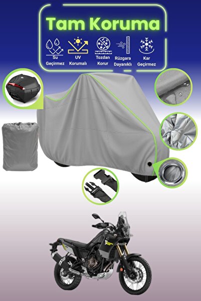 Dokaca Neo حقيبة خلفية رمادية نيون قماش مجدّل متوافقة مع ياماها تينيري 700 وو...