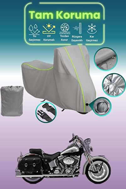 Dokaca Neo غطاء محرك متوافق مع هارلي ديفيدسون هيريتاج سبرينجر FLSTS باللون ال...