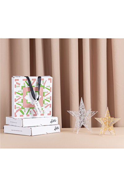 Daree home مجموعة هدايا زينة نجمة أكريليك من