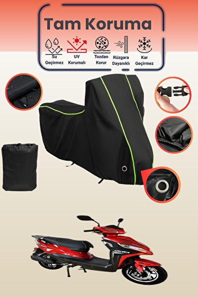 Dokaca Neo غطاء دراجة نارية متوافق مع أرورا فيرانو AR 125-25 من بلاك نيون قما...