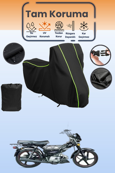 Dokaca Neo Black Neon Corded Fabric Falcon Flash 100 Compatible Motorcycle Ta...