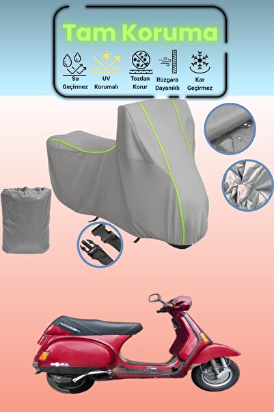 Dokaca Neo غطاء دراجة نارية رمادي نيون قماش مجدّل متوافق مع بياجيو فيسبا كوزا...