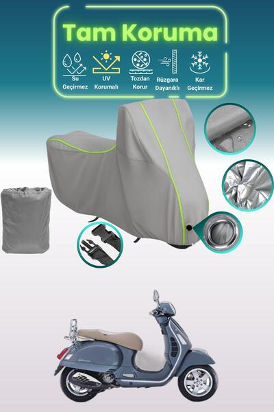 Dokaca Neo غطاء محرك متوافق مع Vespa GTS 150 ABS باللون الرمادي النيون قماش م...