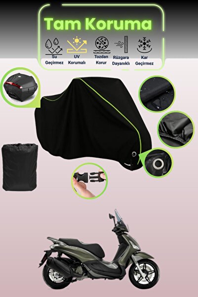 Dokaca Neo قفل أسود نيون قماش مجدّل وحقيبة خلفية متوافقة مع بياجيو بيفرلي 300...