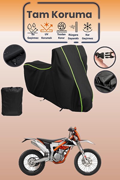 Dokaca Neo غطاء محرك متوافق مع دراجة نارية باللون الأسود النيون قماش مجدّل KT...