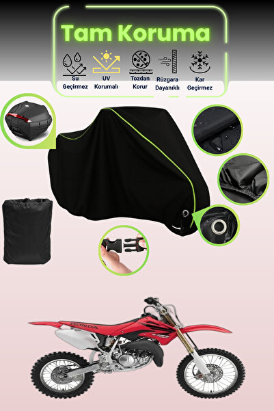 Dokaca Neo حقيبة خلفية وقفل أسود نيون قماش مجدّل متوافقة مع هوندا سي آر 85، غ...