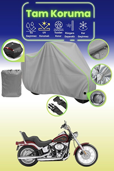 Dokaca Neo حقيبة خلفية رمادية نيون قماش مجدّل متوافقة مع حقيبة هارلي ديفيدسون...