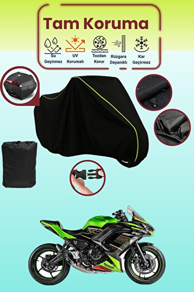 Dokaca Neo حقيبة خلفية باللون الأسود النيون قماش مجدّل متوافقة مع دراجة نارية...