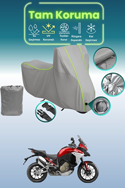 Dokaca Neo غطاء محرك متوافق مع دراجة دوكاتي مولتيسترادا V4 باللون الرمادي الن...