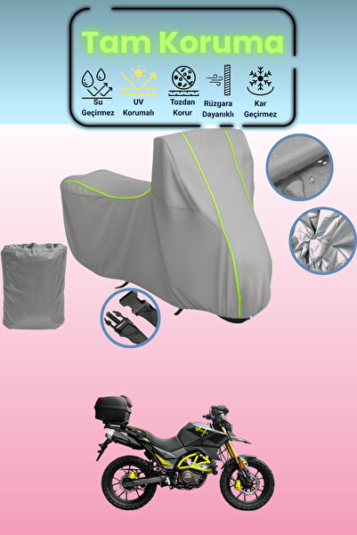 Dokaca Neo غطاء دراجة نارية رمادي نيون قماش مجدّل يوكي تيكين 125 متوافق، غطاء...