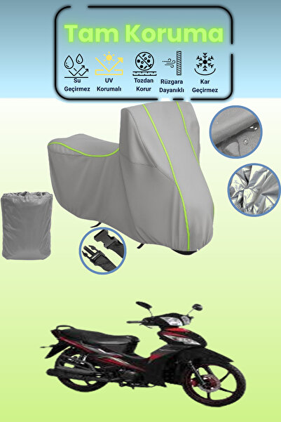 Dokaca Neo غطاء دراجة نارية متوافق مع Gray Neon قماش مجدّل Kuba SJ100-16D، غط...