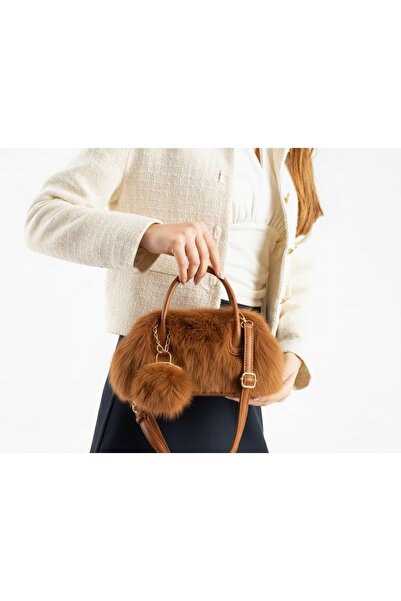 Berlin bags Fancy Fur Detail Mini Wallet Charmed Women's Crossbody Bag
