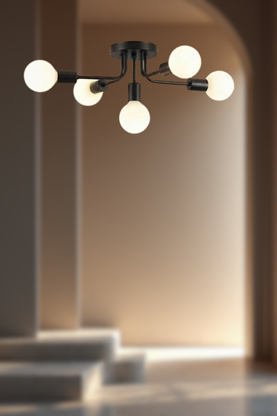 RONİSU AYDINLATMA Orvia Beşli Avize (Ampülsüz)