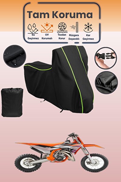 Dokaca Neo غطاء محرك متوافق مع KTM 65 SX باللون الأسود النيون قماش مجدّل، غطا...