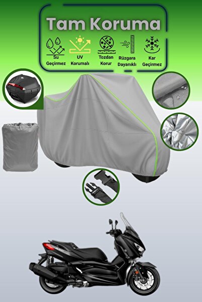Dokaca Neo Gray Neon Corded Fabric Rear Bag Compatible Yamaha X-Max 400 Iron ...