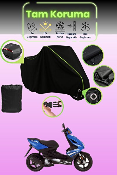 Dokaca Neo قماش أسود نيون قماش مجدّل متوافق مع دراجة نارية ياماها ايروكس 100 ...