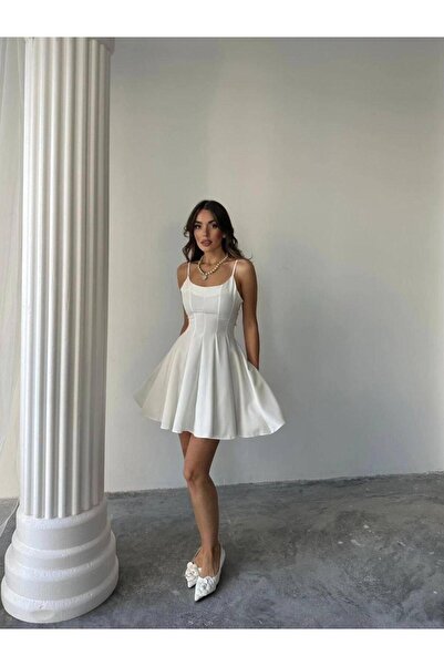 NOVEMBER Midi Boy Askılı Elbise