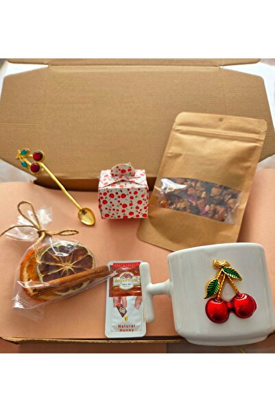 shaymia natural Kışa Özel Kiraz Konseptli Çay Keyfi Hediye Seti – Kış Çayı, B...