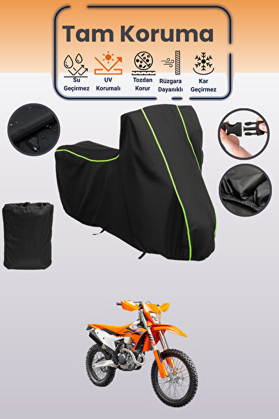 Dokaca Neo غطاء محرك متوافق مع KTM 350 EXC-F باللون الأسود النيون قماش مجدّل،...