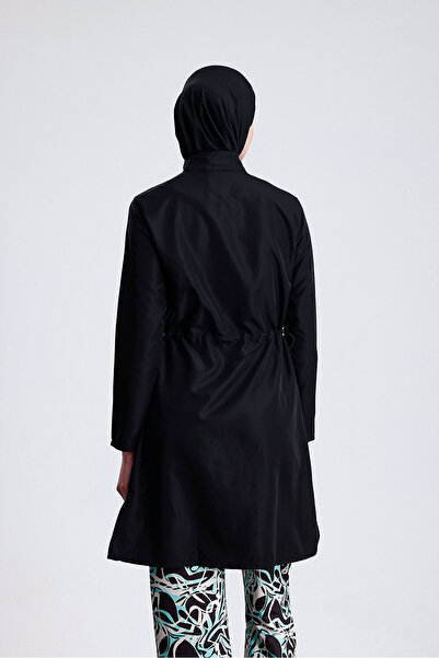 medipek Parachute Fabric Zippered Hijab Swimsuit Patterned Stretch Fabric Pants Water Repellent