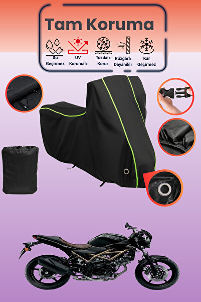 Dokaca Neo غطاء دراجة نارية متوافق مع سوزوكي SV650X من Black Neon قماش مجدّل ...
