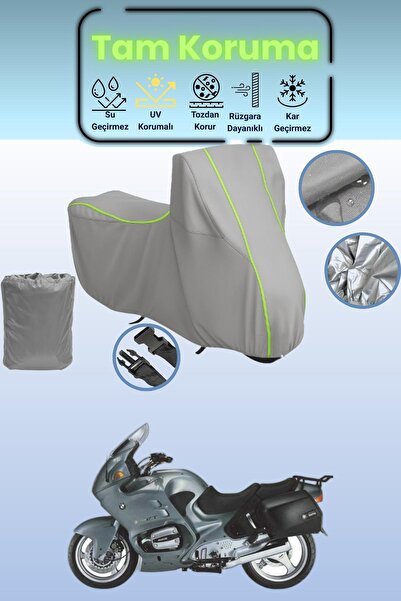 Dokaca Neo غطاء دراجة نارية رمادي نيون قماش مجدّل BMW R 1100 RT متوافق، غطاء ...