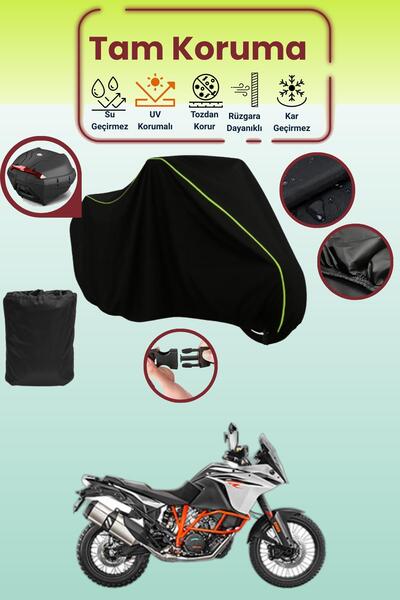 Dokaca Neo حقيبة خلفية باللون الأسود النيون قماش مجدّل متوافقة مع KTM 1090 Ad...