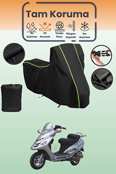 Dokaca Neo Black Neon Corded Fabric Bisan Pacific 150 Compatible Motorcycle C...