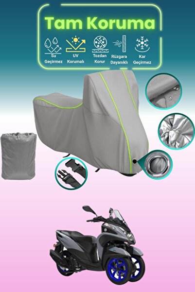 Dokaca Neo غطاء حماية رمادي نيون قماش مجدّل متوافق مع ياماها تريسيتي 155، غطا...