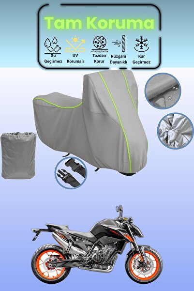 Dokaca Neo غطاء دراجة نارية رمادي نيون قماش مجدّل KTM 790 Duke متوافق، غطاء و...