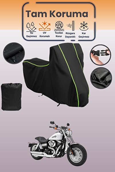 Dokaca Neo غطاء حماية أسود نيون قماش مجدّل من هارلي ديفيدسون داينا فات بوب FX...