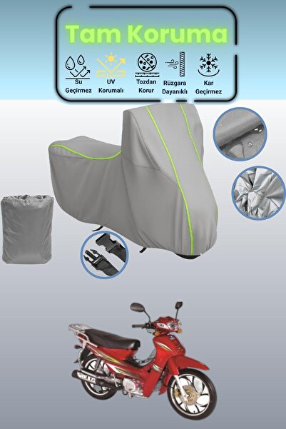 Dokaca Neo غطاء دراجة نارية رمادي نيون قماش مجدّل بيسان رودستار كوب متوافق، غ...