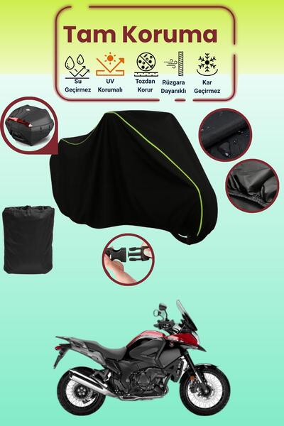 Dokaca Neo Black Neon Corded Fabric Pannier Bag Compatible Honda Vfr 1200 X C...