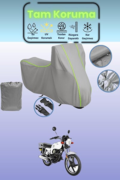 Dokaca Neo غطاء دراجة نارية رمادي نيون قماش مجدّل يوكي YK 125-7D متوافق مع أب...