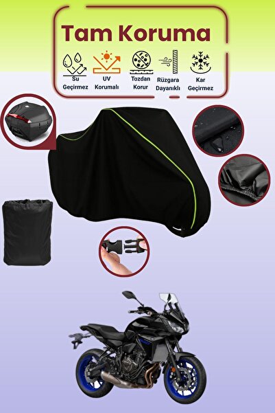 Dokaca Neo حقيبة خلفية باللون الأسود النيون قماش مجدّل متوافقة مع ياماها تريس...