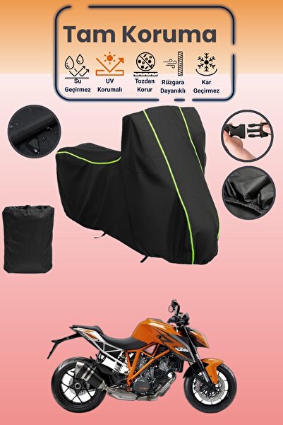 Dokaca Neo غطاء محرك متوافق مع Black Neon قماش مجدّل KTM 1290 Super Duke R، غ...