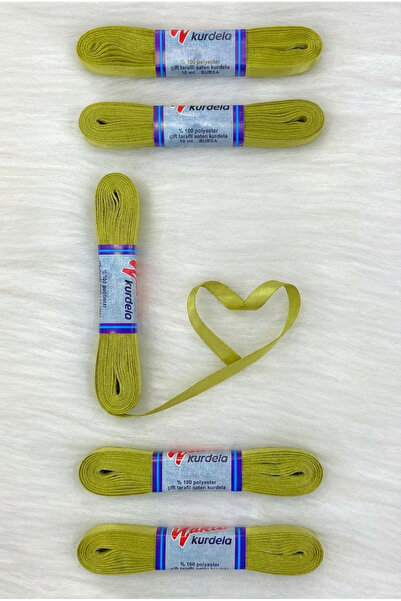 ZEYMERADE Olive Green Satin Ribbon 1 cm 10 Meters, Dowry Wedding Henna Circumcision Special Day Gift Decoration