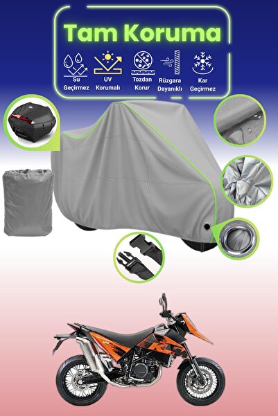 Dokaca Neo حقيبة خلفية رمادية نيون قماش مجدّل متوافقة مع KTM 690 Supermoto مت...