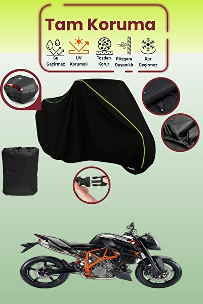 Dokaca Neo حقيبة خلفية باللون الأسود النيون قماش مجدّل متوافقة مع KTM 990 Sup...