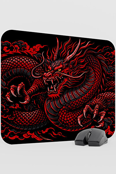 mousepad bastir Dragon Red V1 48X40 XL Gaming Rubber Anti-Slip Base Mouse Pad Mouse Mat
