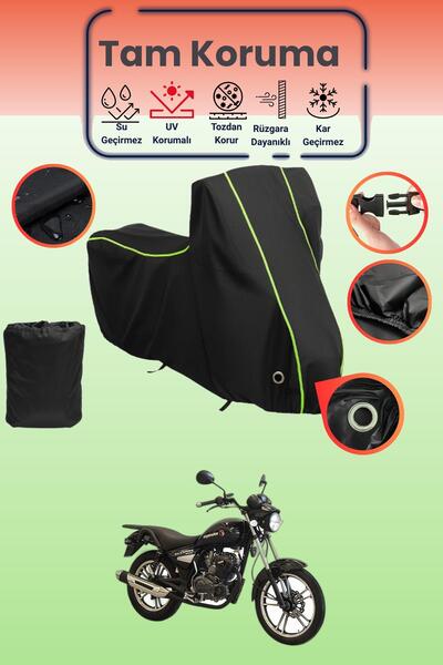 Dokaca Neo غطاء دراجة نارية أسود نيون قماش مجدّل متوافق مع أسيان إليجانت 150،...
