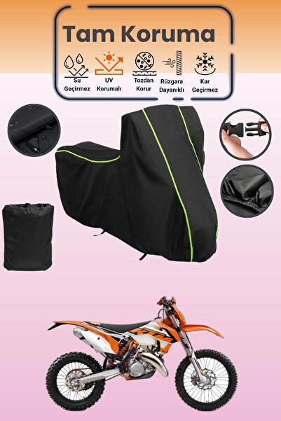 Dokaca Neo غطاء محرك متوافق مع KTM 125 EXC باللون الأسود النيون، غطاء واقي، غ...