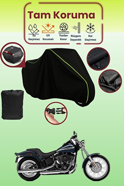 Dokaca Neo حقيبة خلفية باللون الأسود النيون قماش مجدّل متوافقة مع حقيبة هارلي...