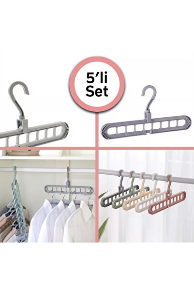 HerŞey Marketing Set od 5 sklopivih magičnih vešalica za odeću sa 9 odjeljaka...